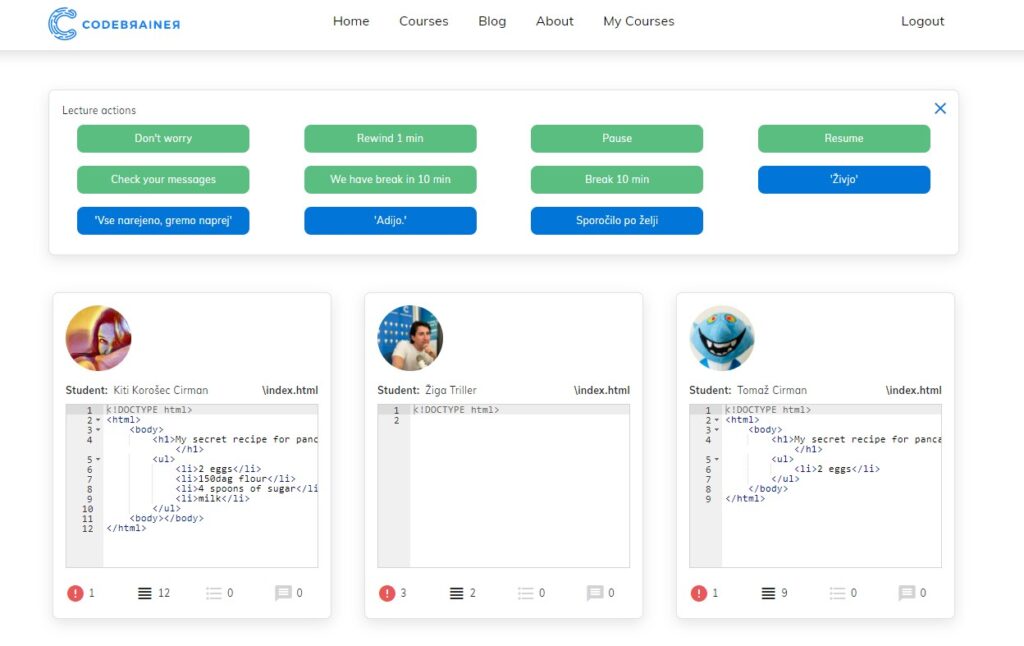 Smart Classroom Dashboard